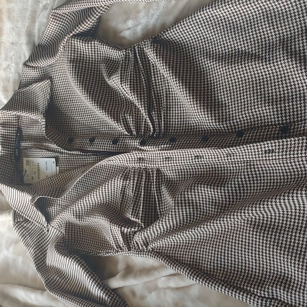 Zara hound tooth dress